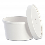 Flexstyle Double Poly Food Combo Packs, 8 oz, White, Paper, 25/Pack, 10 Packs/Carton (KHSB8AWH)