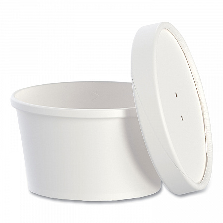 Flexstyle Double Poly Food Combo Packs, 8 oz, White, Paper, 25/Pack, 10 Packs/Carton (KHSB8AWH)