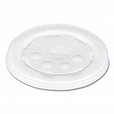 Polystyrene Plastic Flat Straw-Slot Cold Cup Lids, Fits 12 oz to 24 oz Cold Cups, Plastic, Translucent, 125/Pack, 16 Packs/CT (L16BL)