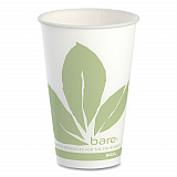 Bare Eco-Forward Paper Cold Cups, ProPlanet Seal, 12 oz, Green/White, 100/Sleeve, 20 Sleeves/Carton (R12BBJD110CT)