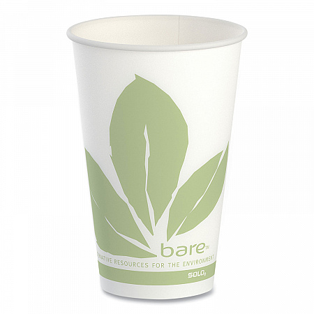 Bare Eco-Forward Paper Cold Cups, ProPlanet Seal, 12 oz, Green/White, 100/Sleeve, 20 Sleeves/Carton (R12BBJD110CT)
