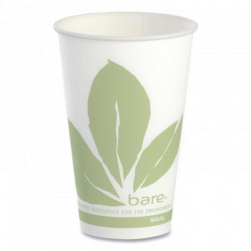 Bare Eco-Forward Paper Cold Cups, ProPlanet Seal, 12 oz, Green/White, 100/Sleeve, 20 Sleeves/Carton (R12BBJD110CT)