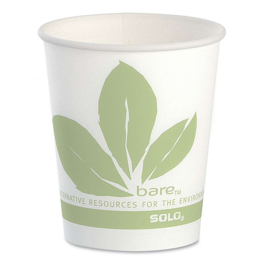 Bare Eco-Forward Paper Cold Cups, ProPlanet Seal, 5 oz, Green/White, 100/Sleeve, 30 Sleeves/Carton (R53BBJD110CT)