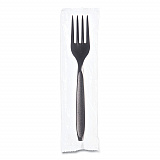 Reliance Mediumweight Cutlery, Fork, Plastic, Black, 1,000/Carton (RSK10004)