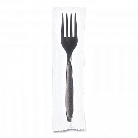 Reliance Mediumweight Cutlery, Fork, Plastic, Black, 1,000/Carton (RSK10004)