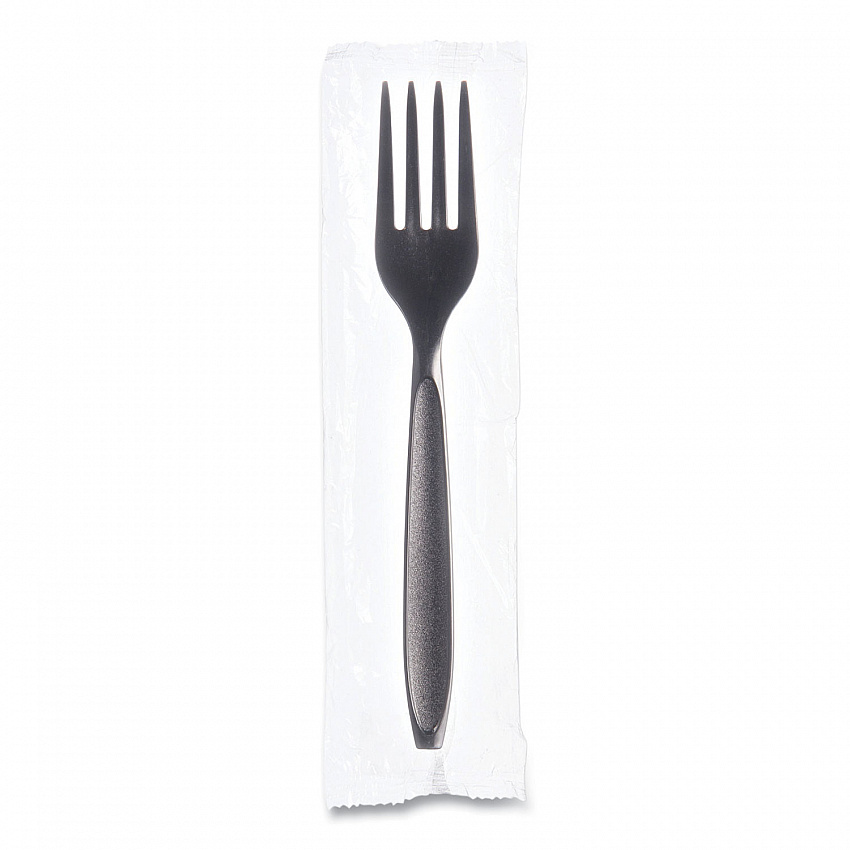 Reliance Mediumweight Cutlery, Fork, Plastic, Black, 1,000/Carton (RSK10004)