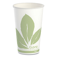Bare Eco-Forward Paper Cold Cups, ProPlanet Seal, 16 oz, Green/White, 100/Sleeve, 10 Sleeves/Carton (RW16BBD110CT)