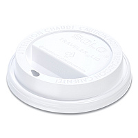 Traveler Cappuccino Style Dome Lid, Fits 10 oz Hot Cups, Plastic, White, 100/Pack, 10 Packs/Carton (TL31R2)