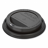 Traveler Cappuccino Style Dome Lid, Fits 10 oz to 24 oz Hot Cups, Plastic, Black, 100/Sleeve, 10 Sleeves/Carton (TLB316)