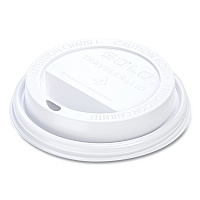 Traveler Cappuccino Style Dome Lid, Fits 10 oz to 24 oz Hot Cups, Plastic, White, 100/Pack, 10 Packs/Carton (TLP316)