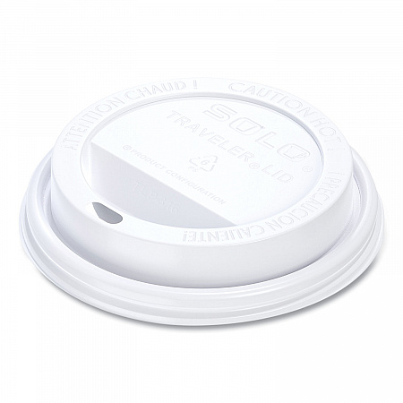 Traveler Cappuccino Style Dome Lid, Fits 10 oz to 24 oz Hot Cups, Plastic, White, 100/Pack, 10 Packs/Carton (TLP316)