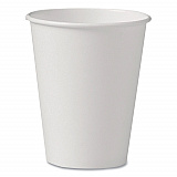 Uncoated Paper Cups, Hot Drink, 8 oz, White, 1,000/Carton (U508NU)