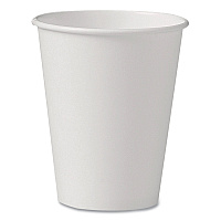 Uncoated Paper Cups, Hot Drink, 8 oz, White, 1,000/Carton (U508NU)