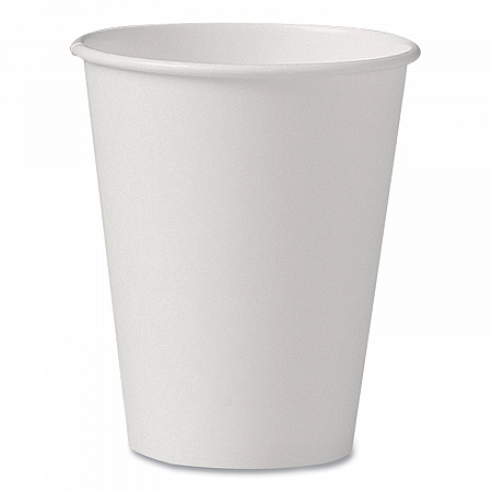 Uncoated Paper Cups, Hot Drink, 8 oz, White, 1,000/Carton (U508NU)