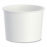 Double Poly Paper Food Container, Squat, 16 oz, White, 25/Pack, 20 Packs/Carton (VS616)