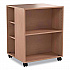 Flexible Multi-Functional Cart for Office Storage, Wood, 6 Shelves, 20.79 x 23.31 x 29.45, Beech (311347)