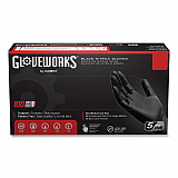 Industrial Nitrile Gloves, Powder-Free, Large, 5 mil Thick, 9.5" Long, Black, 100/Box, 10 Boxes/Carton (GPNB46100)