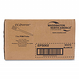 EcoSense Renewable Plant Starch Cutlery, Fork, Plastic, Cream, 50/Pack, 20 Packs/Carton (EPS002)