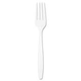 Dart Guildware Heavyweight Plastic Forks, White, 100/Box, 10 Boxes/Carton (GBX5FW)