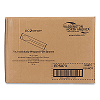 EcoSense Renewable Plant Starch Cutlery, Individually Wrapped, Mediumweight Spoon, Plastic, Natural, 750/Carton (EPS073)