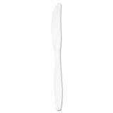 Dart Guildware Heavyweight Plastic Knives, White, 100/Box, 10 Boxes/Carton (GBX6KW)