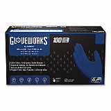 Heavy-Duty Industrial Nitrile Gloves, Powder-Free, X-Large, 6 mil Thick, 9.5" Long, Royal Blue, 100/Box, 10 Boxes/Carton (GWRBN48100)