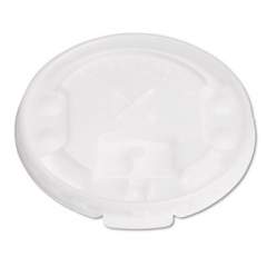 Dart LIFT BACK AND LOCK TAB CUP LIDS WITH STRAW SLOT, ID BUTTONS, TRANSLUCENT,100/PACK, 20 PACKS/CARTON (LX2SBR)