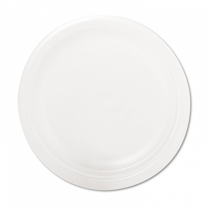 Quiet Classic Laminated Foam Dinnerware Plate, 9" dia, White, 125/Pack (9PWQRPK)