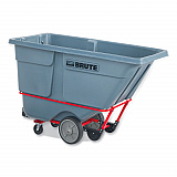 1 cu yd BRUTE DURATILT Frame Tilt Truck, Heavy Duty, 2,100 lb Capacity, Gray (2192467)