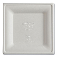 Vanguard Renewable and Compostable Sugarcane Plates, 6 x 6, White, 500/Carton (EPP021NFA)