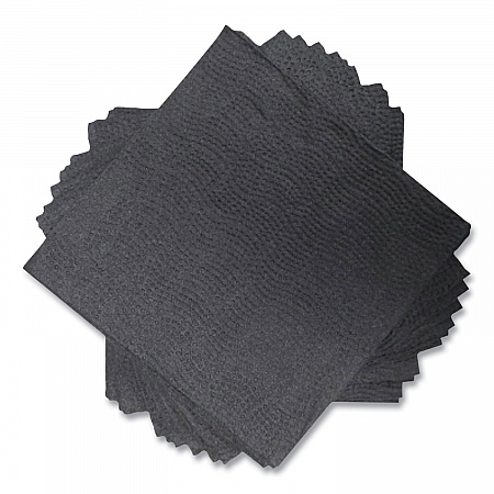 Morsoft Beverage Napkins, 2-Ply, 9 x 9.5, Black, 1,000/Carton (VT522)