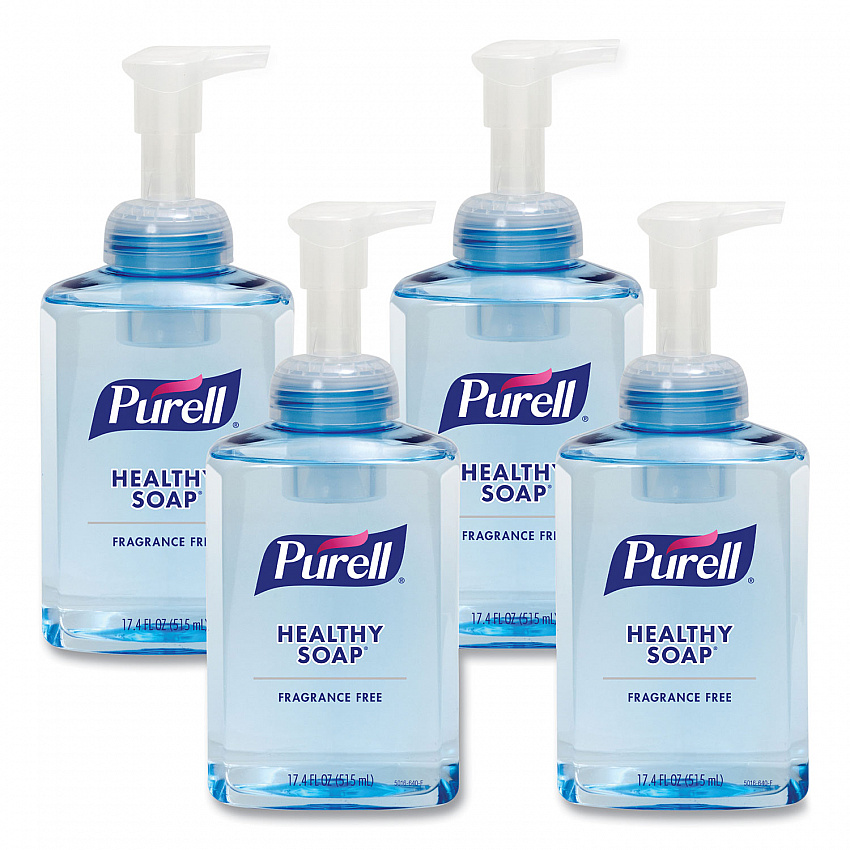 HEALTHY SOAP Gentle and Free Foam, Fragrance-Free, 515 mL, 4/Carton (501604CT)