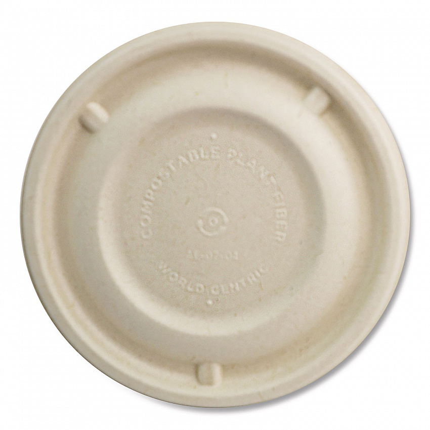 Fiber Lids for Fiber Barrel Bowls, 4.7" Diameter, Natural, Paper, 500/Carton (BBLSC12NLF)