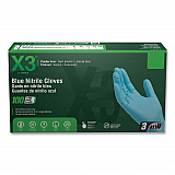 Industrial Nitrile Gloves, Powder-Free, Large, 3 mil Thick, 9.5" Long, Blue, 100/Box, 10 Boxes/Carton (X346100)