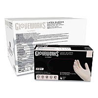 Latex Disposable Gloves, Powder-Free, Large, 4 mil Thick, 9.5" Long, Ivory, 100/Box, 10 Boxes/Carton (TLF46100)