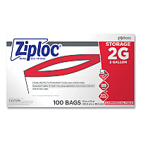 Double Zipper Storage Bags, 2 Gallon, 15" x 13", Clear, 100/Carton (682253)