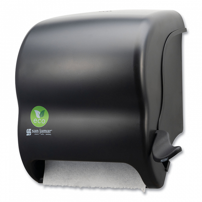 Ecological Green Towel Dispenser, 12.49" x 8.6" x 12.82", Black (T950REBK)