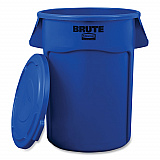 BRUTE Self-Draining Flat Top Lids, for 44-gal Round Brute Container, 24.5 dia, Blue, 4/Carton (1779636CT1)