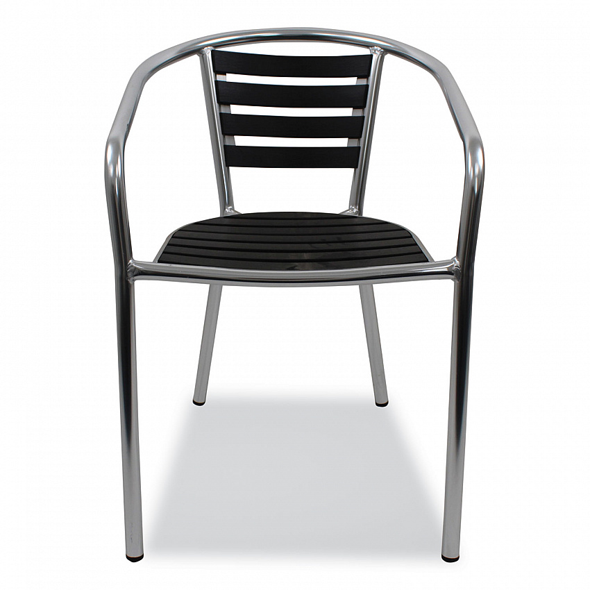 Pinzon Series Chairs, Support Up to 300 lb, 18" Seat Height, Black/Silver Seat, Black/Silver Back, Silver Base (PINACBLK)