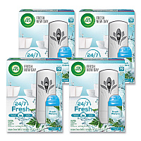 Freshmatic Life Scents Starter Kit, 5.89 oz Fresh Waters Refill/AA Battery, 4 Kits/Carton (88413)
