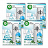 Freshmatic Life Scents Starter Kit, 5.89 oz Fresh Waters Refill/AA Battery, 4 Kits/Carton (88413)