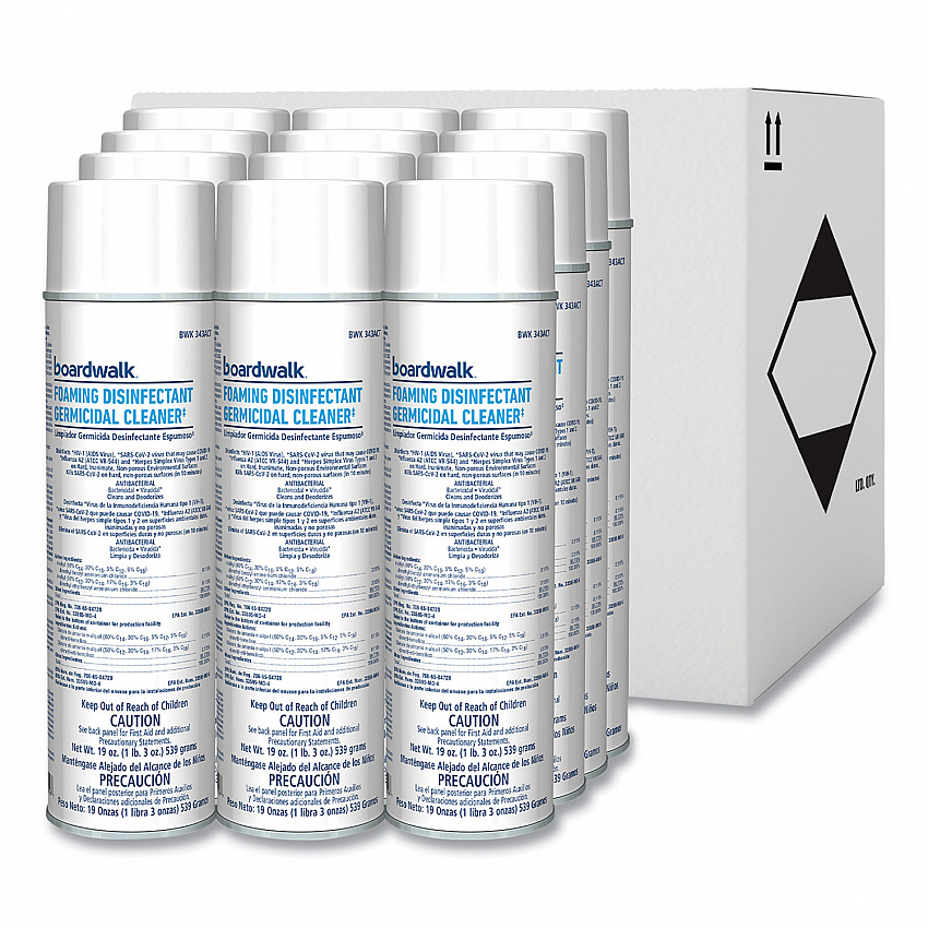 Foaming Disinfectant Germicidal Cleaner, Flowery Scent, 19 oz Aerosol Spray, 12/Carton (343ACT)