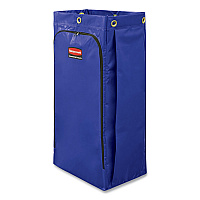 Vinyl Cleaning Cart Bag for Rubbermaid Commercial High-Capacity Cleaning Carts, 34 gal, 10.5" x 17.5" x 33", Blue (1966883)