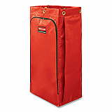 Vinyl Cleaning Cart Bag for Rubbermaid Commercial High-Capacity Cleaning Carts, 34 gal, 10.5" x 16.8" x 33", Red (1966882)