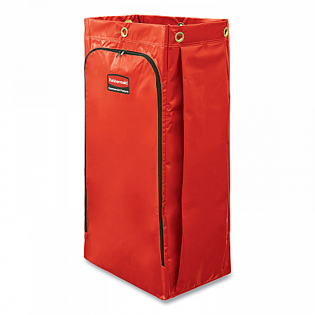 Vinyl Cleaning Cart Bag for Rubbermaid Commercial High-Capacity Cleaning Carts, 34 gal, 10.5