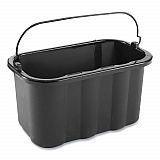 Heavy-Duty Cleaning Cart Caddy, 10 qt, Black, 6/Carton (FG9T8200BLA)
