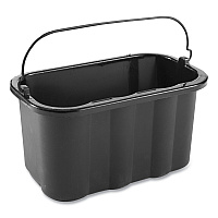Heavy-Duty Cleaning Cart Caddy, 10 qt, Black, 6/Carton (FG9T8200BLA)