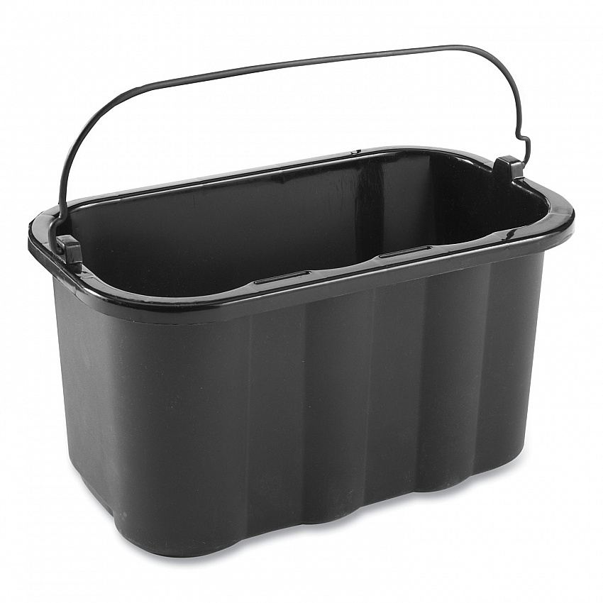 Heavy-Duty Cleaning Cart Caddy, 10 qt, Black, 6/Carton (FG9T8200BLA)