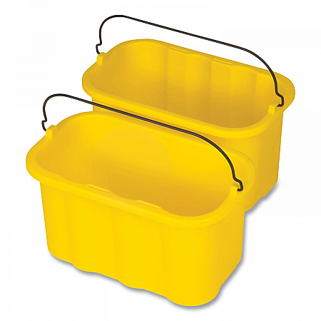 Heavy-Duty Cleaning Cart Caddy, 10-qt, Yellow, 6/Carton (FG9T8200YEL)