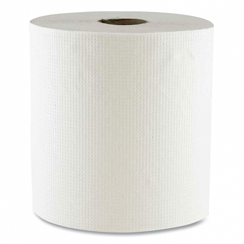 Hard Wound Towel, 1 Ply, 8" x 700 ft, White, 6/Carton (700W)